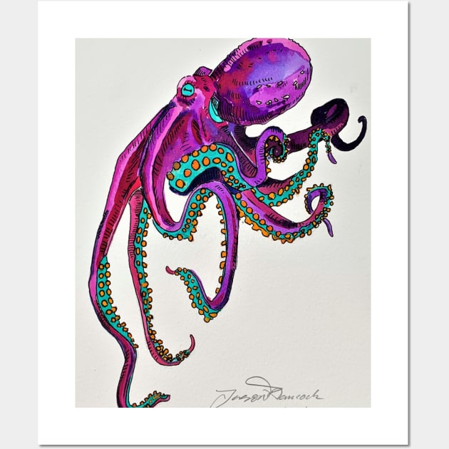 Purple Octopus Wall Art by Octo30